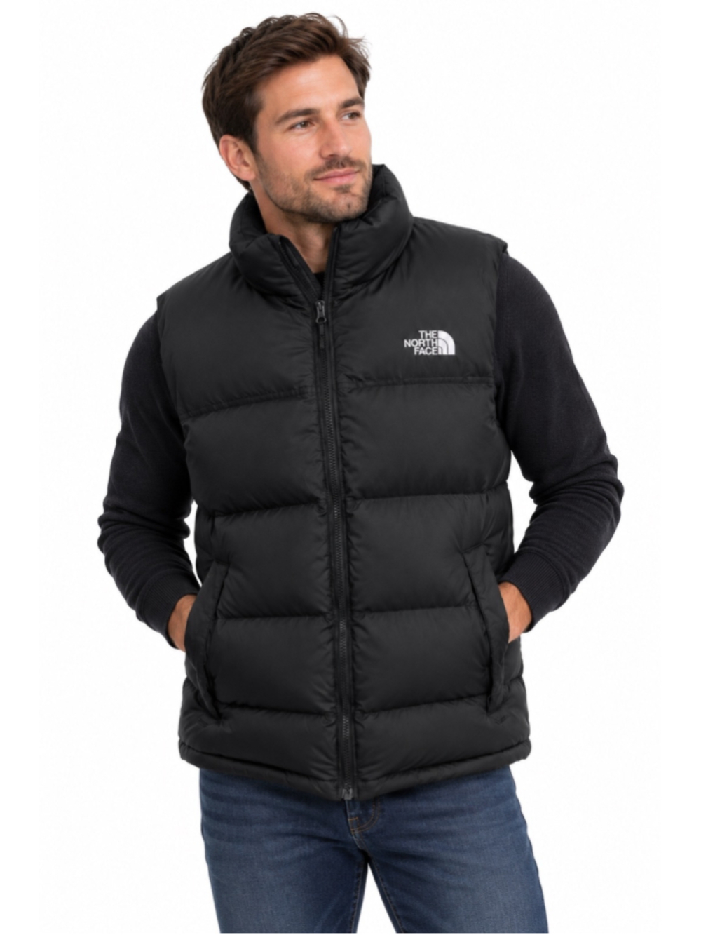 The North Face Men's 1996 Retro Nuptse 700-Fill Down Puffer Vest - Black Medium